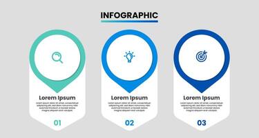 Timeline infographic design template. Business infographic concept with 3 steps, options. Can be used for presentation, workflow layout, flowchart vector