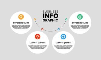 Infographic design template with 4 steps, options or sections vector