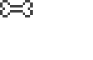 8bit retro game pixel speech bubble balloon with animal bone, icon sticker memo keyword planner text box banner png