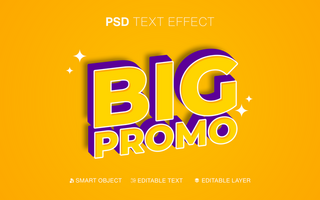 Editable Shopping Offer Promotion with 3D Big Promo Text Effect psd