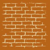 A textured brick wall in warm brown and cream tones. The bricks have a distressed, aged look with visible mortar lines vector
