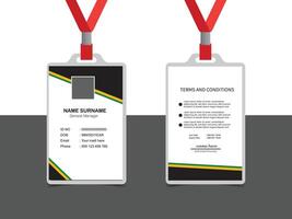 Modern ID Card Template with an author photo place. Office Id Card Layout. Employee Id Card for Your Business or Company vector