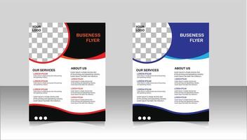 Flyer brochure design, business cover size A4 template, geometric rounded yellow and black color Free vector