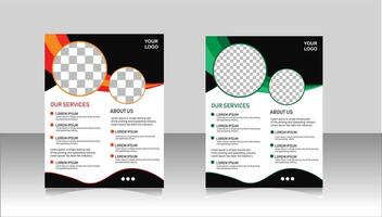 Flyer design leaflet template vector