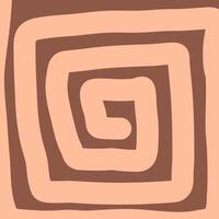 An art of a spiral enclosed within a square vector