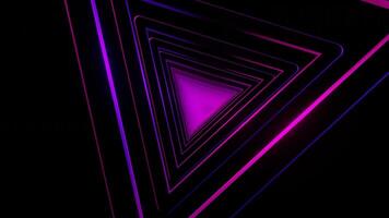 Spinning triangle geometric loop animation video