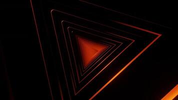 Spinning triangle geometric loop animation video