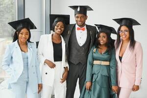 group of multicultural university graduates. photo