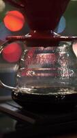 Close up of making coffee with V60 filter video