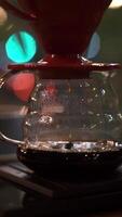 Close up of making coffee with V60 filter video