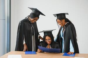 group of multicultural university graduates. photo