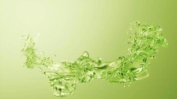 Flowing water liquid background, 3d rendering. video