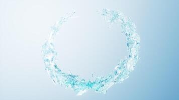 Flowing water liquid background, 3d rendering. video
