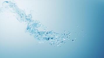 Flowing water liquid background, 3d rendering. video