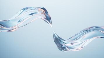 Flowing curve lines background, 3d rendering. video