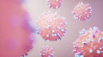 Lymphocytes and biological immune system, 3d rendering. video