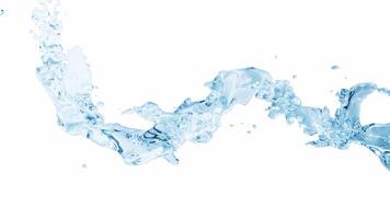 Flowing water liquid with alpha channel, 3d rendering. video