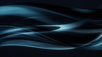 Dark transparent glass curves background, 3d rendering. video