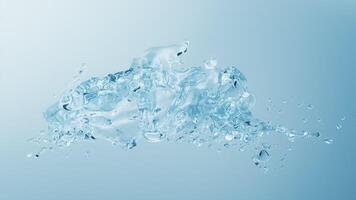 Flowing water liquid background, 3d rendering. video