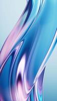 Flowing curve lines background, 3d rendering. video
