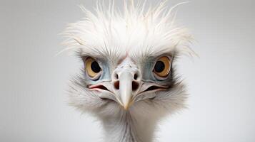 Ostrich Bird on a white background photo