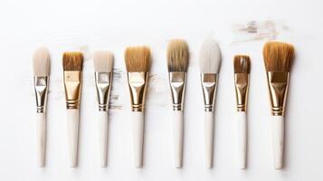 Stylized Paintbrushes Artwork on a white background photo