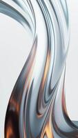 Flowing curve lines background, 3d rendering. video
