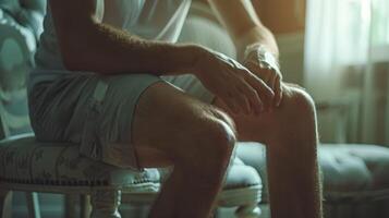 Man Sitting on Chair in Room With Natural Light photo