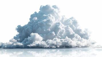 Fluffy White Clouds Forming an Impressive Formation Against a Bright Sky. photo