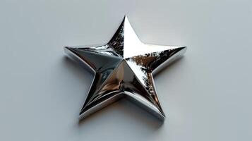 Shiny Five-Pointed Star Decoration Reflecting Light in a Bright Environment During Daytime. photo