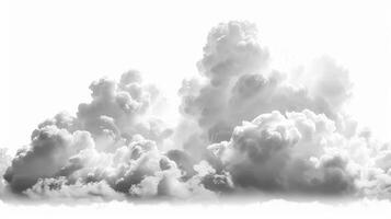Fluffy White Clouds Accumulating in a Bright Sky During Daytime Hours Over Open Landscape. photo