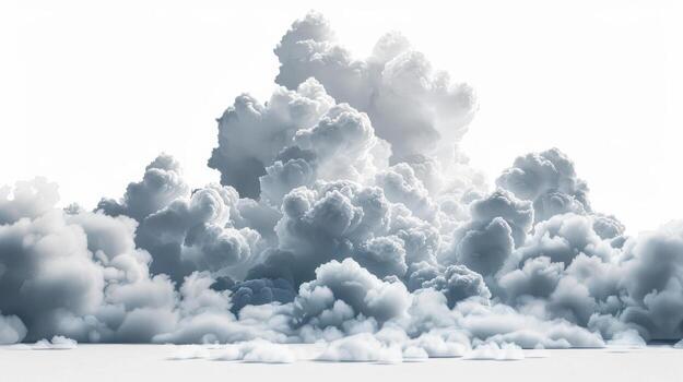 Majestic Cumulo Nimbus Clouds Forming Under Bright Sunlight in a Clear Sky. photo