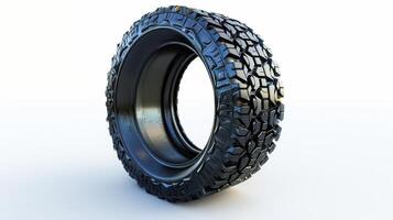 Exploring the Versatility of Off-Road Tires in a Rocky Outdoor Environment. photo