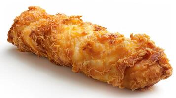 Deliciously Crispy Fried Snack Piled High With Flavor in a Rustic Kitchen Setting. photo