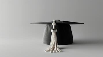 Celebrating Achievement With a Traditional Graduation Cap on a Bright Day. photo