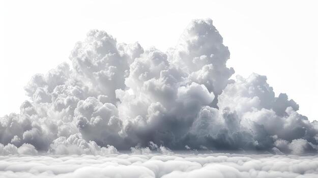 Dramatic Cloud Formation Over a Clear Sky at Midday Creating a Breathtaking Natural Display. photo