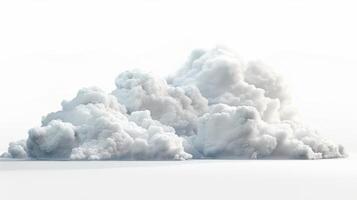 Fluffy White Clouds Floating Against a Clear Sky on a Bright Day. photo