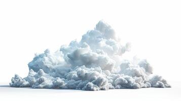 Fluffy White Clouds Forming a Soft Atmospheric Layer in a Clear Sky During Afternoon Light. photo