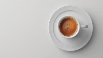 Enjoying a Warm Cup of Aromatic Coffee on a Tranquil Morning at Home photo