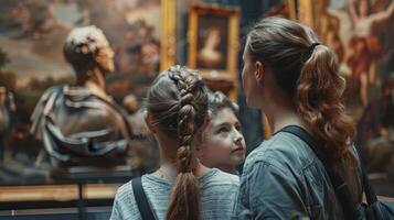 Exploring The Wonders Of Art At A Historic Museum On A Bright Afternoon photo