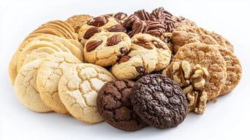 A Variety of Delicious Homemade Cookies on a White Plate Displayed for a Sweet Treat at a Family Gathering photo