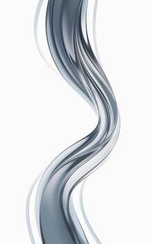 Flowing curve lines background, 3d rendering. photo