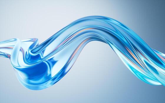 Flowing curve lines background, 3d rendering. photo