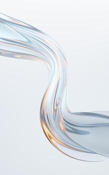 Flowing curve lines background, 3d rendering. photo