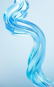 Flowing curve lines background, 3d rendering. photo