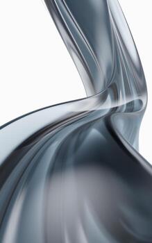 Flowing curve lines background, 3d rendering. photo