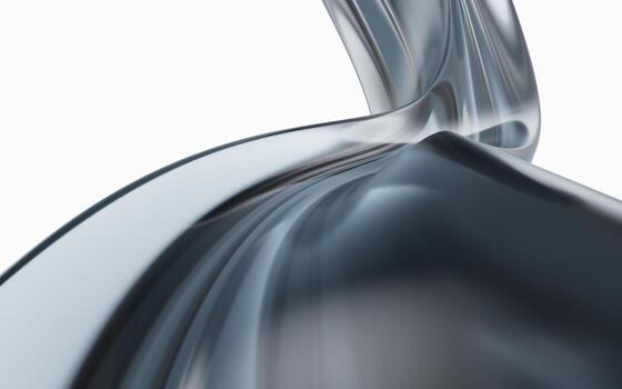 Flowing curve lines background, 3d rendering. photo