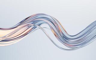 Flowing curve lines background, 3d rendering. photo