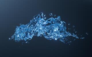 Flowing water liquid background, 3d rendering. photo