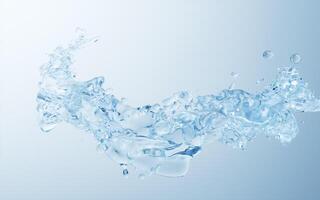 Flowing water liquid background, 3d rendering. photo